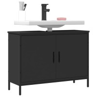 vidaXL Bathroom Sink Cabinet Black 31.5