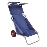 vidaXL Beach Trolley with Wheels Portable Foldable Blue