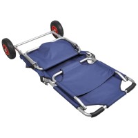 vidaXL Beach Trolley with Wheels Portable Foldable Blue