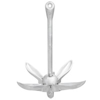 Vidaxl Folding Anchor Silver 17.6 Lb Malleable Iron