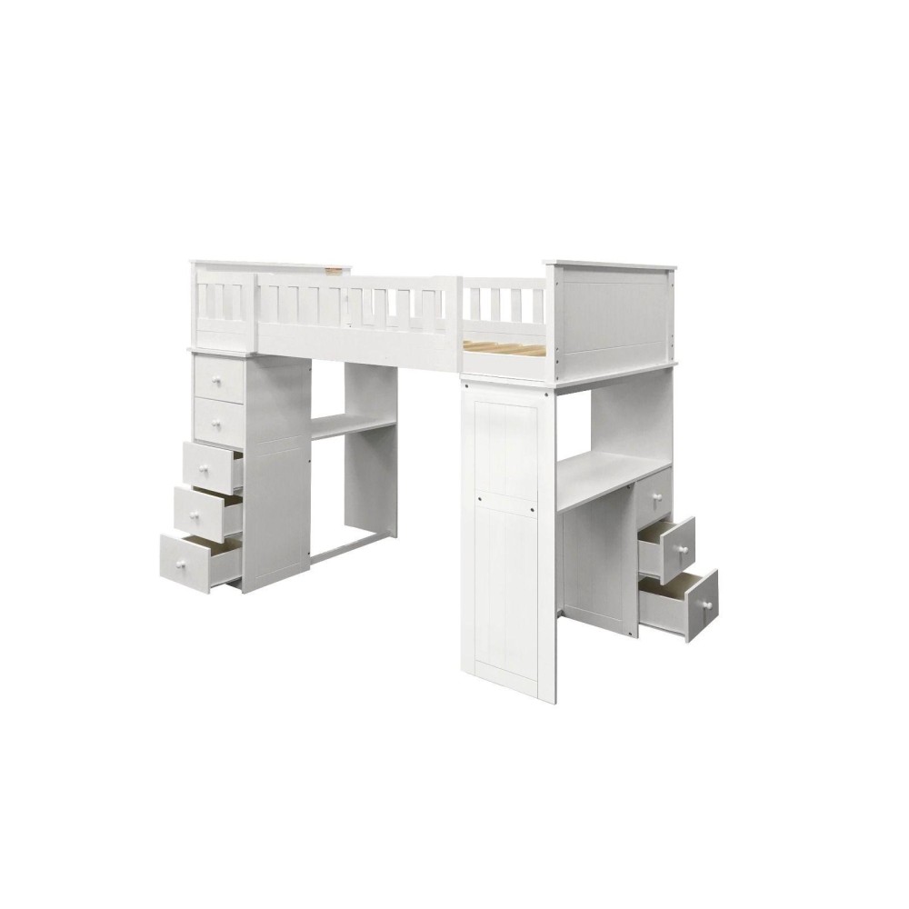 10970W Loft Bed - White