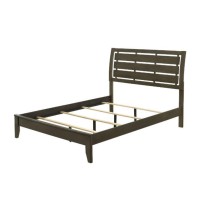 Queen Bed, Gray Finish
