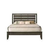 Queen Bed, Gray Finish