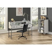 Hutch Desk, Gray