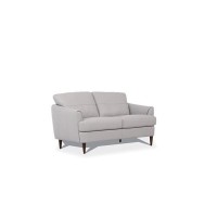 Loveseat - Pearl Gray Leather Italy