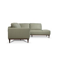 Sectional Sofa Airy Green Leather