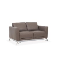 Loveseat - Taupe Leather Italy