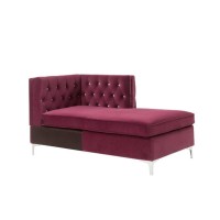 Modular - Chaise, Burgundy Velvet