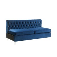 Modular - Armless Sofa, Blue Velvet