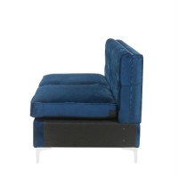 Modular - Armless Sofa, Blue Velvet