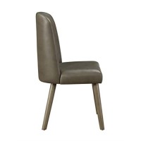 72202 Side Chair (Set-2) - Gray Pu & Gray Oak