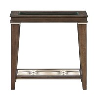 87993 Accent Table - Walnut & Glass