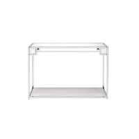 Console Table, Mirrored, Chrome