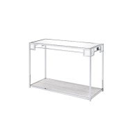 Console Table, Mirrored, Chrome