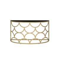 Console Table, Gold Finish