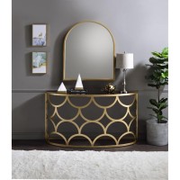 Console Table, Gold Finish