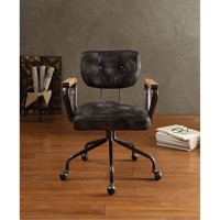 92411 Executive Office Chair - Vintage Black Top Grain Leather