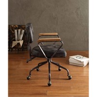 92411 Executive Office Chair - Vintage Black Top Grain Leather