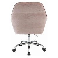 92504 Office Chair - Peach Velvet & Chrome