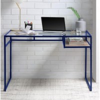 Desk, Blue & Glass