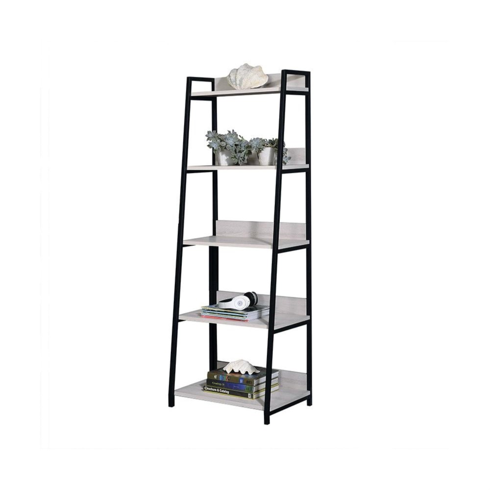 Bookshelf (5-Tier, 16L), Natural & Black