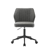 Office Chair, Vintage Gray Pu & Black