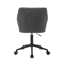Office Chair, Vintage Gray Pu & Black