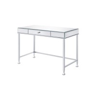 Writing Desk, Mirrored And Chrome Finish