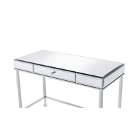 Writing Desk, Mirrored And Chrome Finish