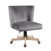 Office Chair, Gray Velvet