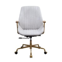 93241 - Office Chair, Vintage White Top Grain Leather - Hamilton
