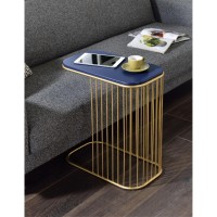 Accent Table, Blue & Gold Finish