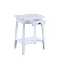 Accent Table, White Finish