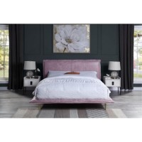Bd00560Ek Eastern King Bed - Pink Top Grain Leather, Metis (1Set/3Ctn)