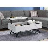 Acme Throm Coffee Table W/Lift Top, White Finish