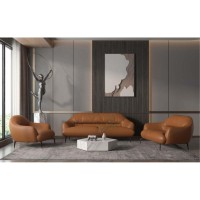 Lv00937 Sofa, Saddle Tan Leather - Leonia ( 1Pc/1Ctn )