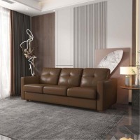 Lv01295 Sleeper Sofa, Brown Leather - Noci ( 1Pc/1Ctn )