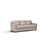 Lv01296 Sofa , Pearl Gray Leather - Cornelia ( 1Pc/1Ctn )