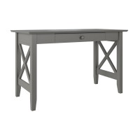 X Design Desk With Drawer In Grey