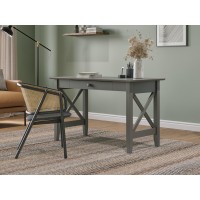 X Design Desk With Drawer In Grey