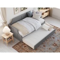 Afi Cambridge Twin Wood Daybed With Twin Size Trundle In Grey