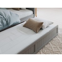 Afi Nantucket Twin Wood Daybed With Twin Size Trundle In Grey