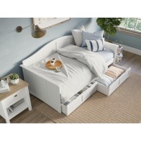 Afi Nantucket Twin Wood Daybed With Set Of 2 Drawers In White