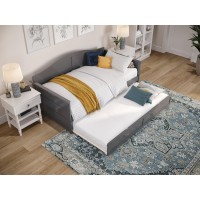 Afi Acadia Twin Wood Daybed With Twin Size Trundle In Grey