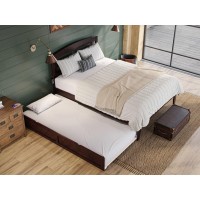 Warren, Solid Wood Platform Bed With Twin Xl Trundle, Queen, Espresso