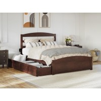 Warren Full Bed With Footboard And 2 Drawers In Walnut