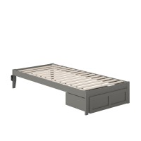 Colorado Twin Extra Long Bed With Foot Drawer And Usb Turbo Charger In Grey
