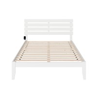 Oxford Queen Bed With Usb Turbo Charger In White