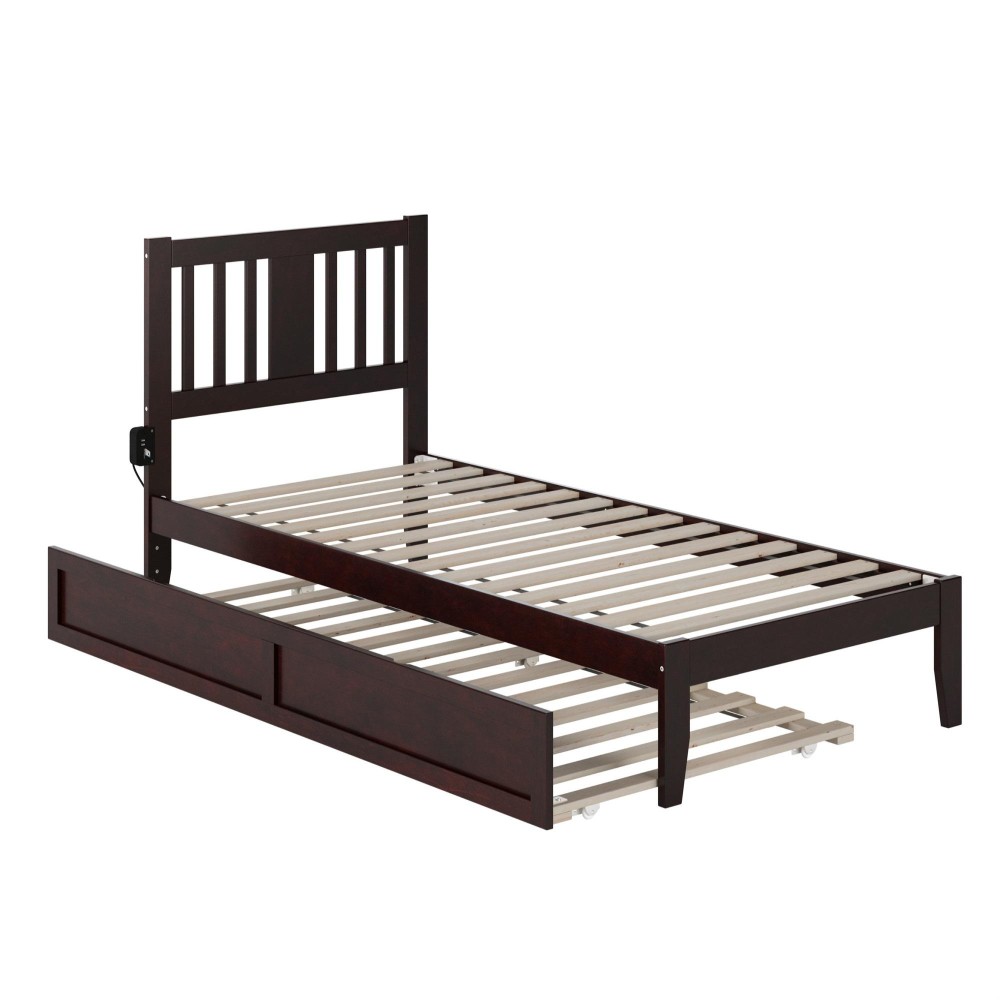 Tahoe Twin Extra Long Bed With Twin Extra Long Trundle In Espresso