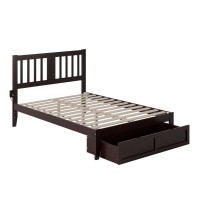 Tahoe Full Bed With Foot Drawer In Espresso